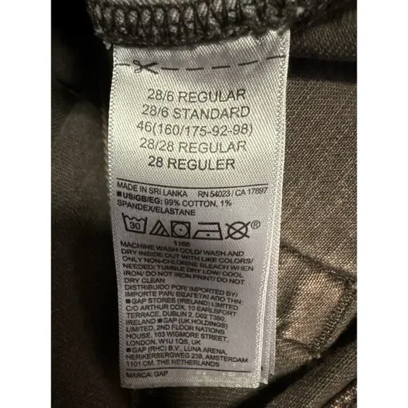 GAP 90's Loose Women's Gray Straight Wide Leg Mid Rise Denim Jeans Pants Size 28 - Picture 5 of 5